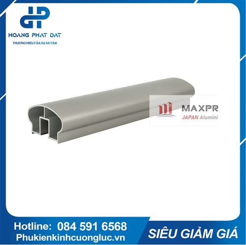 Tay vịn lan can 80x46,5 Maxpro.JP - Lan can không trụ - Tay vịn không khoan lỗ